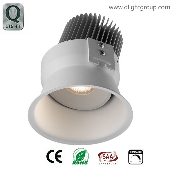 Tiltable round recessed down light